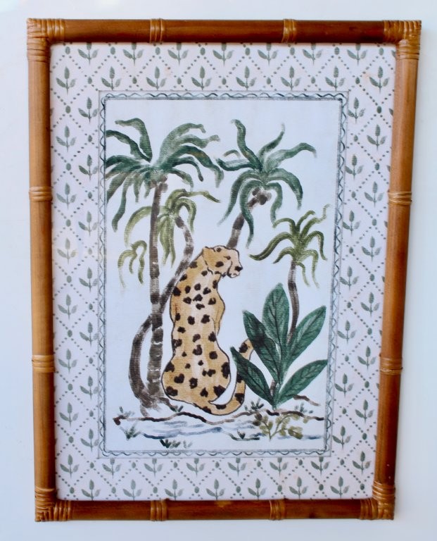 Cheetah Picture Bamboo Frame